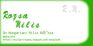 rozsa milis business card